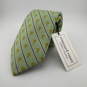 Vineyard Vines Tie Mens Green Presidents Cup Silk Necktie Golf Trophy USA NWT